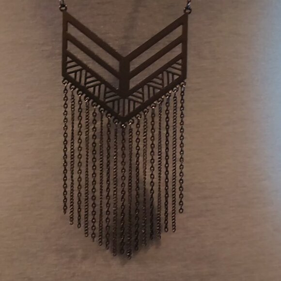 Awesome ❤ Costume Jewelery Necklace Dark Silver Chrome Color ❤ - Picture 5 of 5